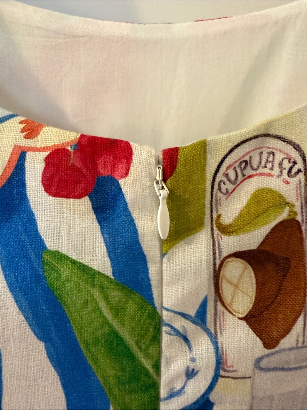 Farm Rio Off-White Fresh Table Euroflax™ Premium Linen Mini Dress - Picture 4 of 6